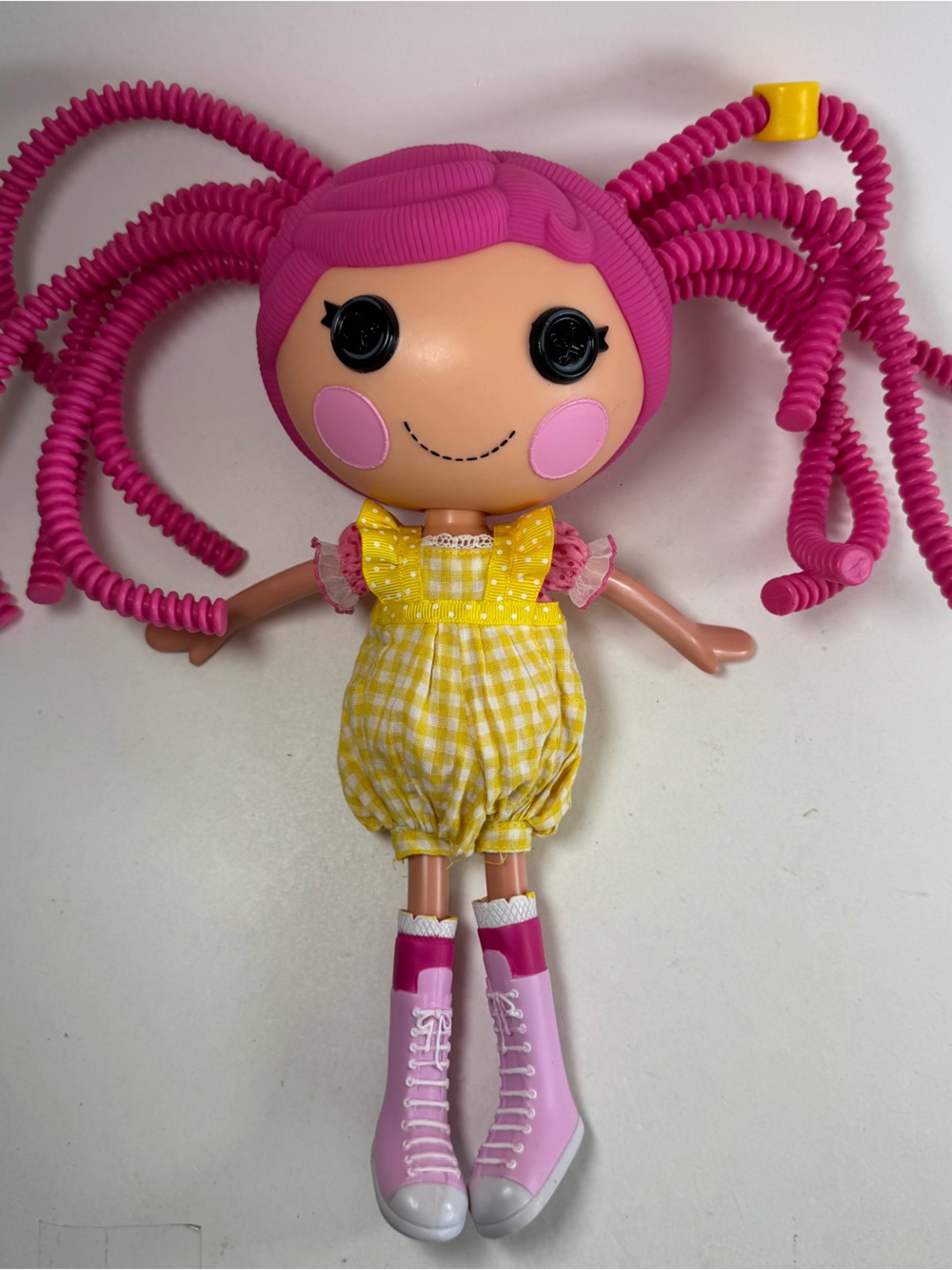 MGA Lalaloopsy Silly Hair Doll 2010 Pink Yellow 12" Outfit Shoes Toy